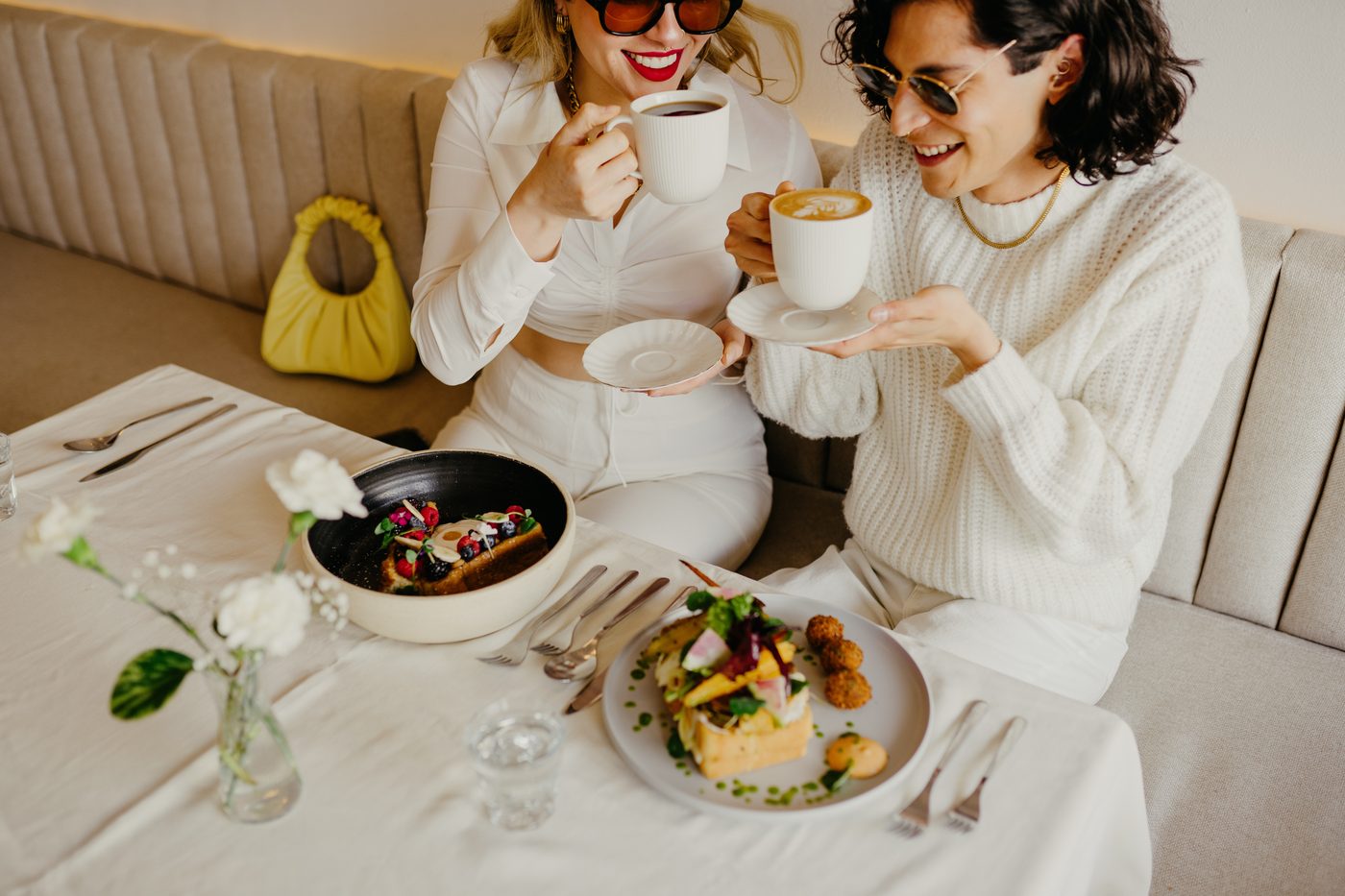 cappuccino in hand