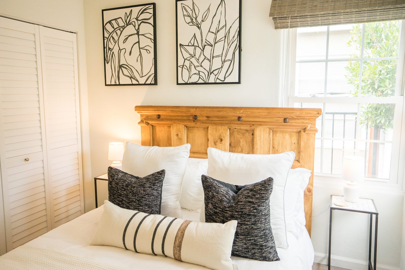 bright bedroom linens